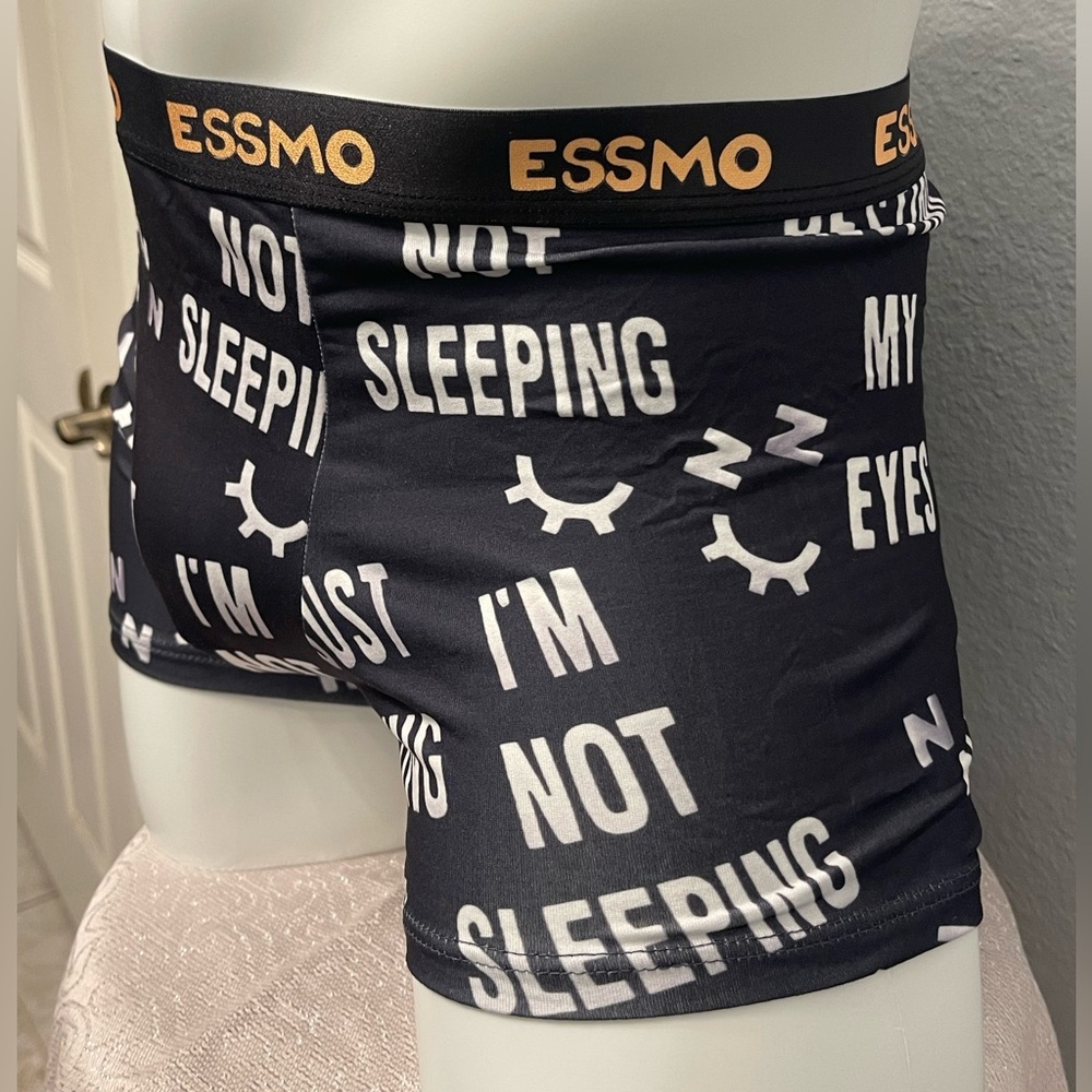 ESSMO Black Graphic Boxer Briefs